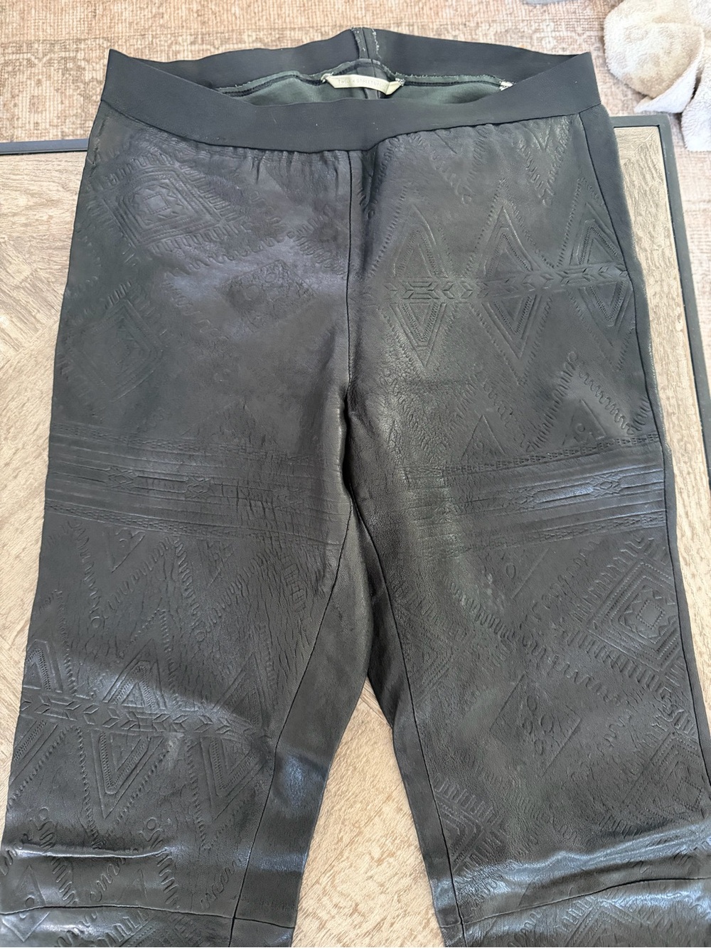 Twelfth Street by Cynthia Vincent Embossed Leather Leggings - Picture 10 of 11